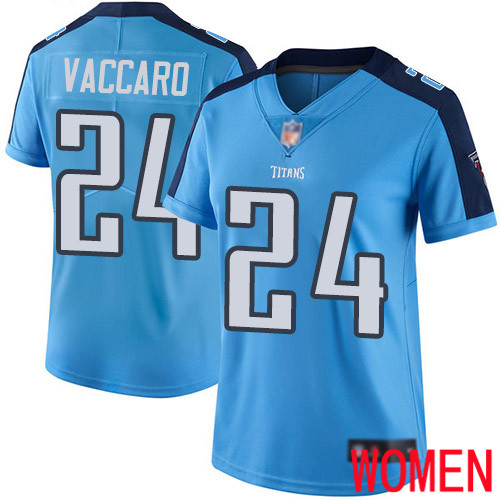 Tennessee Titans Limited Light Blue Women Kenny Vaccaro Jersey NFL Football 24 Rush Vapor Untouchable